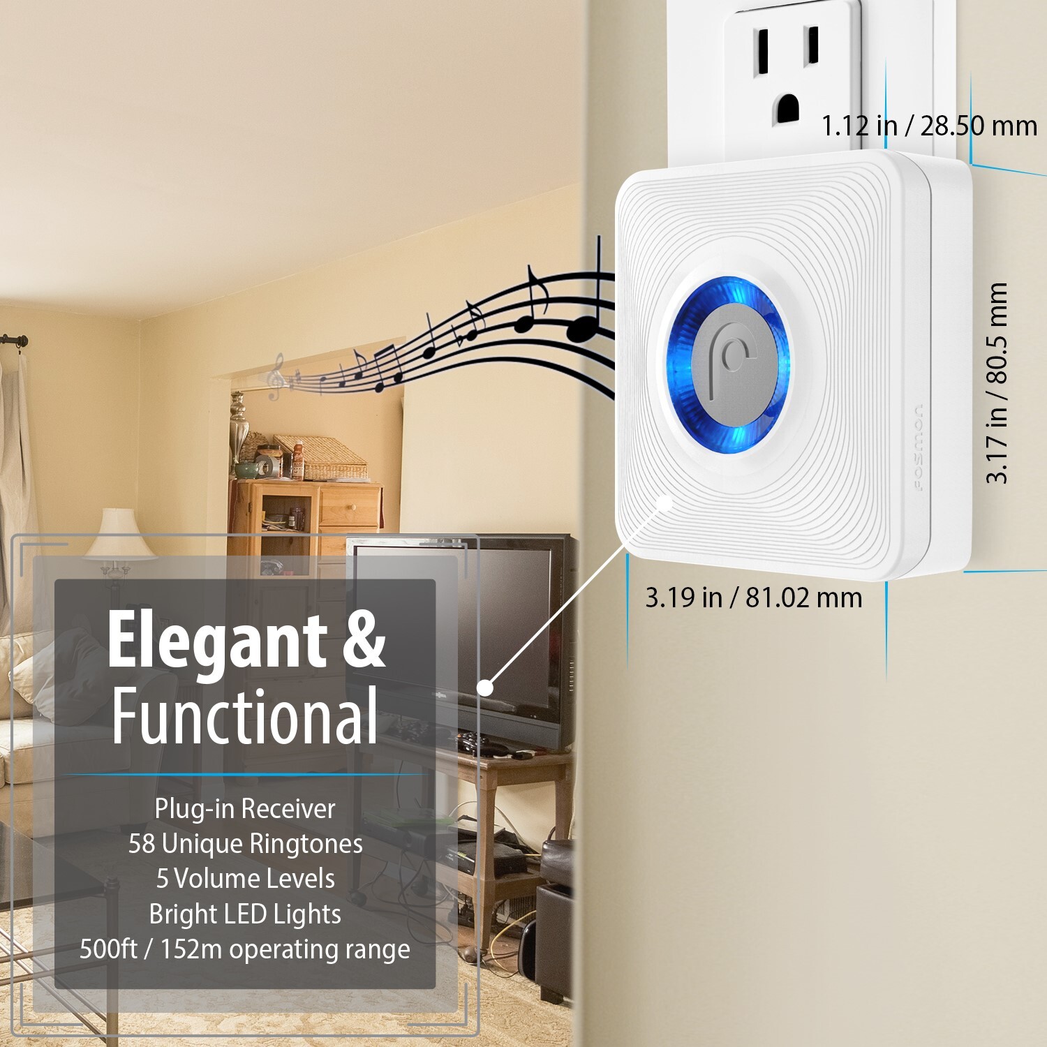 Wireless Window/Door Open Entry Security Alarm Doorbell 52 Chime Magnetic Sensor