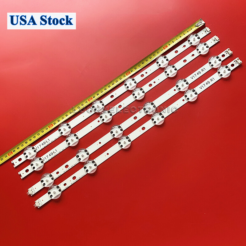 4pcs LED Strips for LG 49" V17 ART3 2862 2863 49UJ670V-ZD 49UJ651V LC490DGG