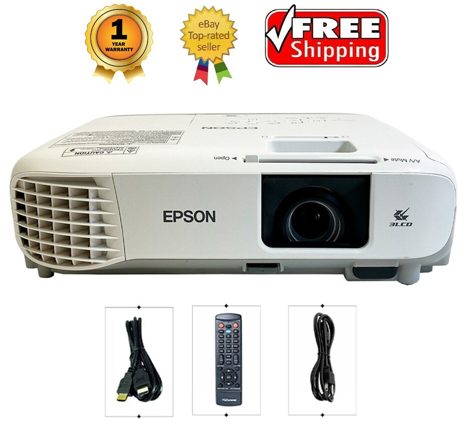 Epson PowerLite 108 3LCD Projector 3700 Lumens H860A HDMI MHL V13H010L96 Bundle