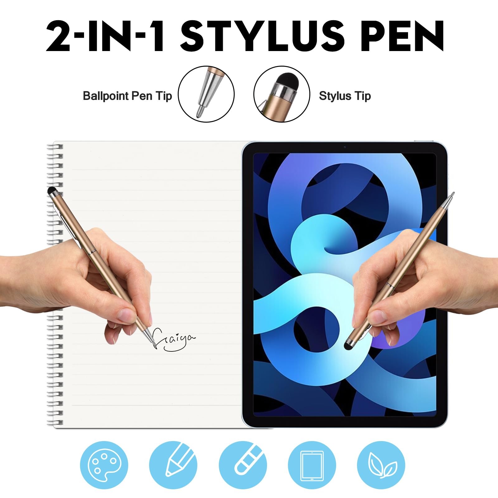 FIRCRE 15 Pack Stylus Pens for Touch Screens Pen Multicolour
