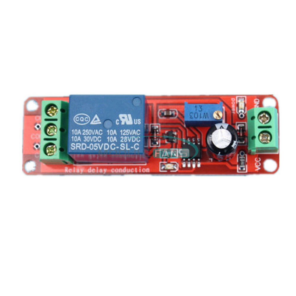 10X NE555 5VDC Conduction Delay Relay Timing Turn-on Module Timer Switch 0-10S