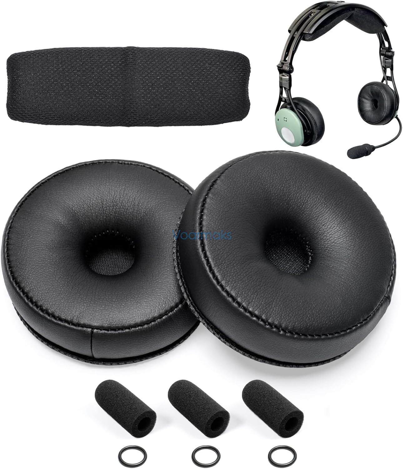 Ear Seals+Head Pad+3 Mic Covers Refresh Kit for David Clark DC Pro X/DC Pro X2