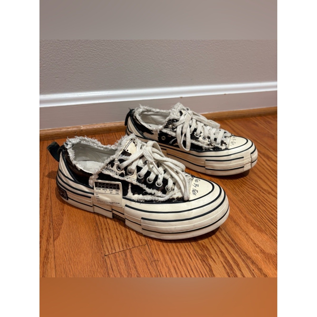 VESSEL x Yohji Yamamoto low top sneakers chunky layered women's sz 7