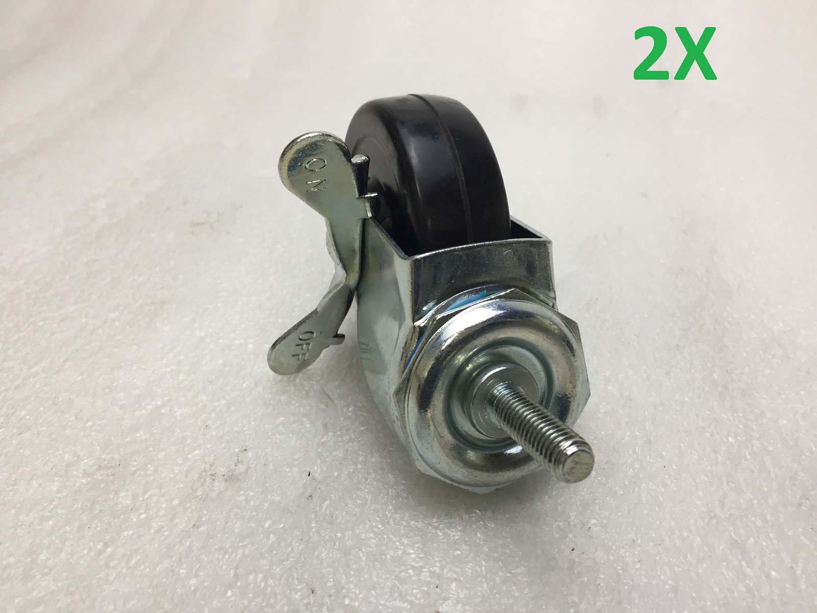 Lot of 2 Unbranded Transport Swivel Caster Wheel w/ Screw Bolt & Brake