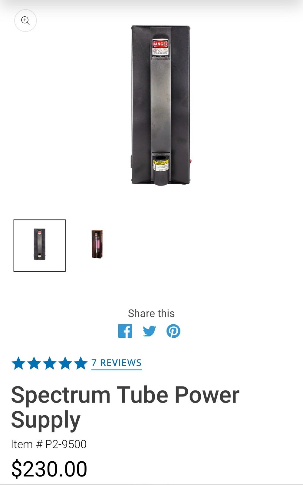 Spectrum Tube Power Supply