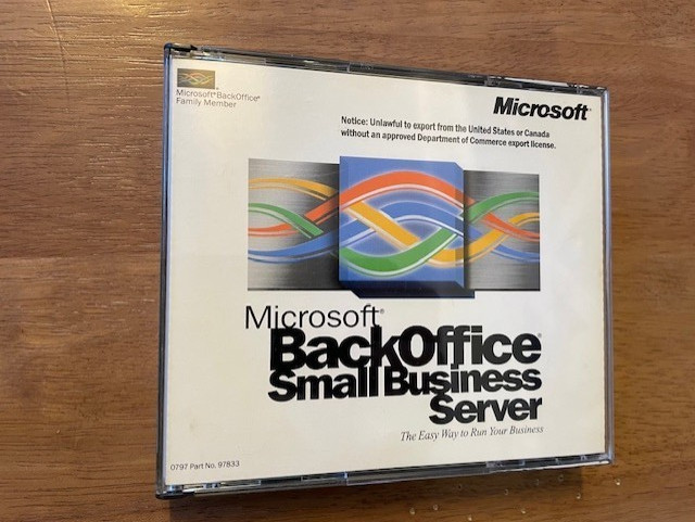 Microsoft BackOffice Small Business Server 4.0 software w/ key 1997 Windows