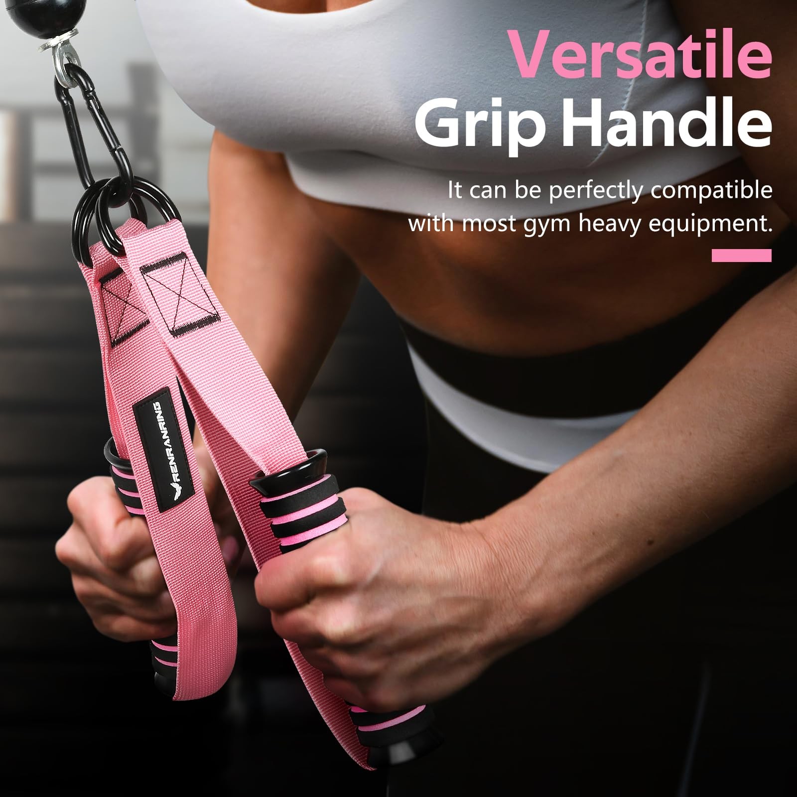 Gym Exercise Handles, Replacement Handle Attachments for Cable Machine Pulley...
