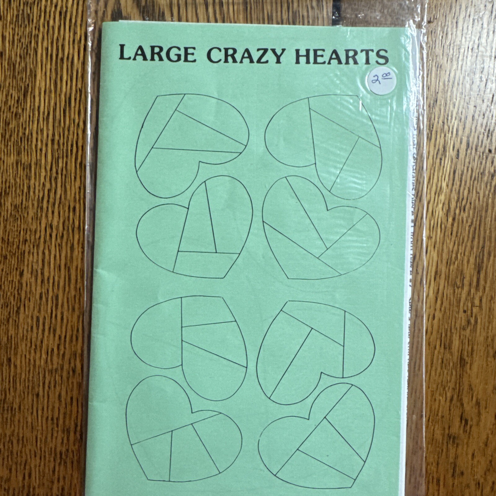 Large crazy hearts for paper piecing patter