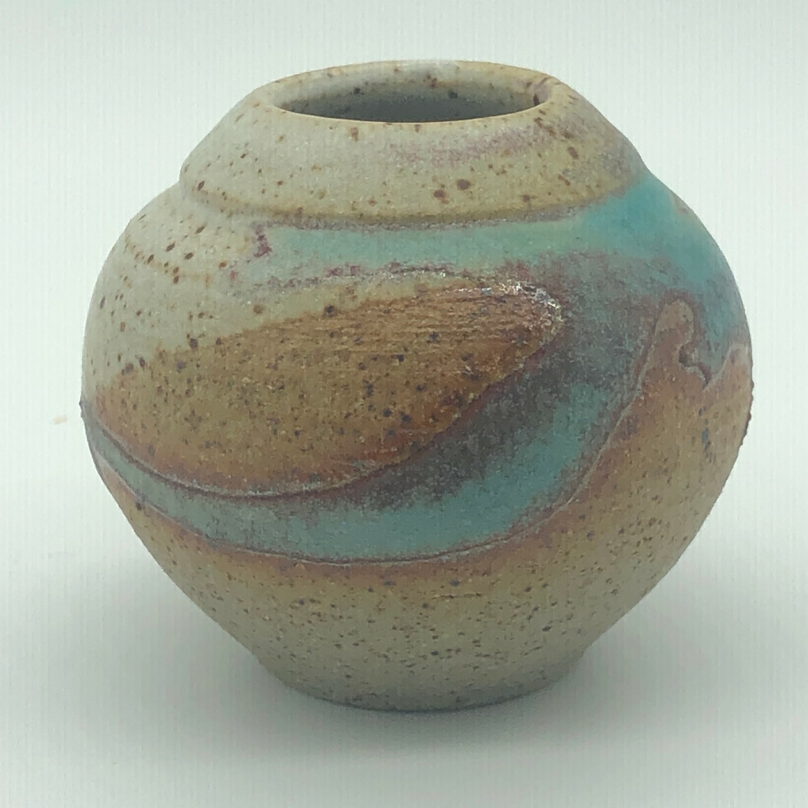 Ceramic Pot Earthware Blue Grey Natural Toothpick Holder Ship Planter Vase Pot