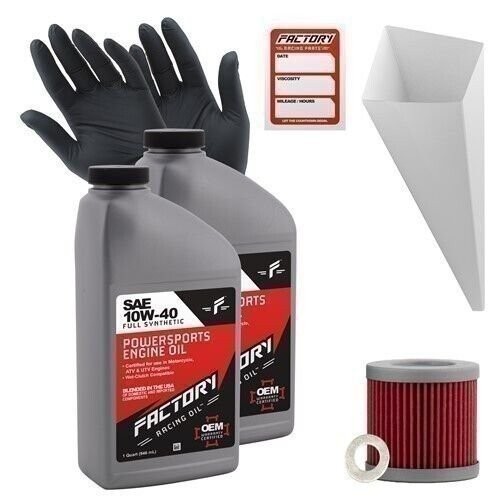 Factory Racing Parts 10W40 2 QT Oil Change Kit For Suzuki DR-Z400, DR-Z400SM