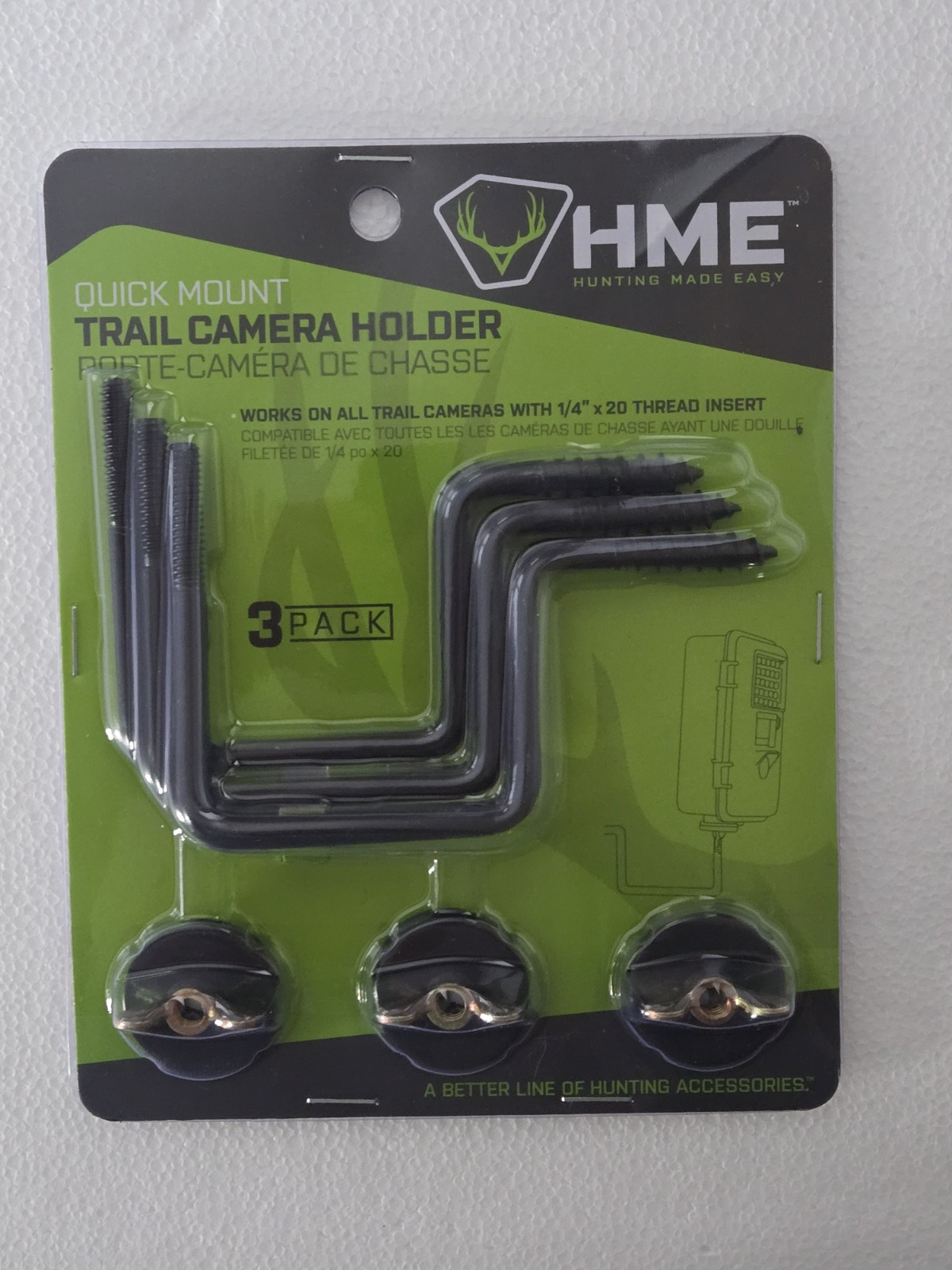 HME QUICK MOUNT TRAIL CAMERA HOLDER 3 PACK ( NEW )