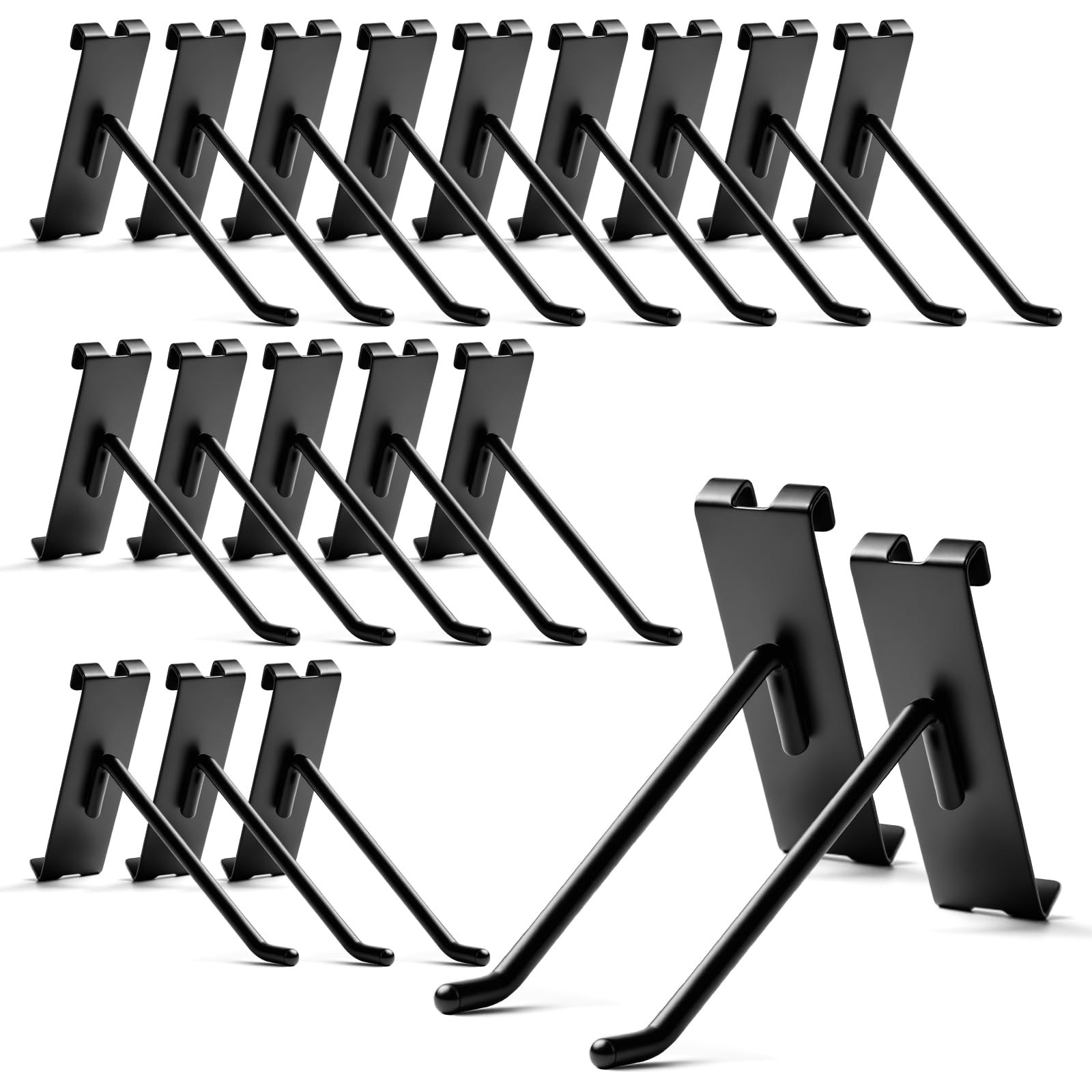 Gridwall Hooks 6 Inch Heavy Duty Display Panel Hangers Retail Black 60 PCS