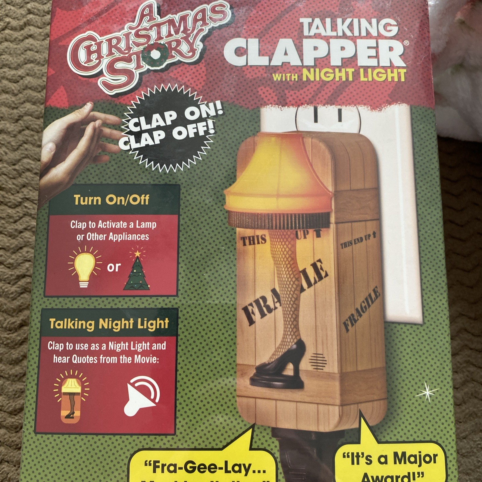 A Christmas Story Leg Lamp Talking Clapper Sound Activated Switch