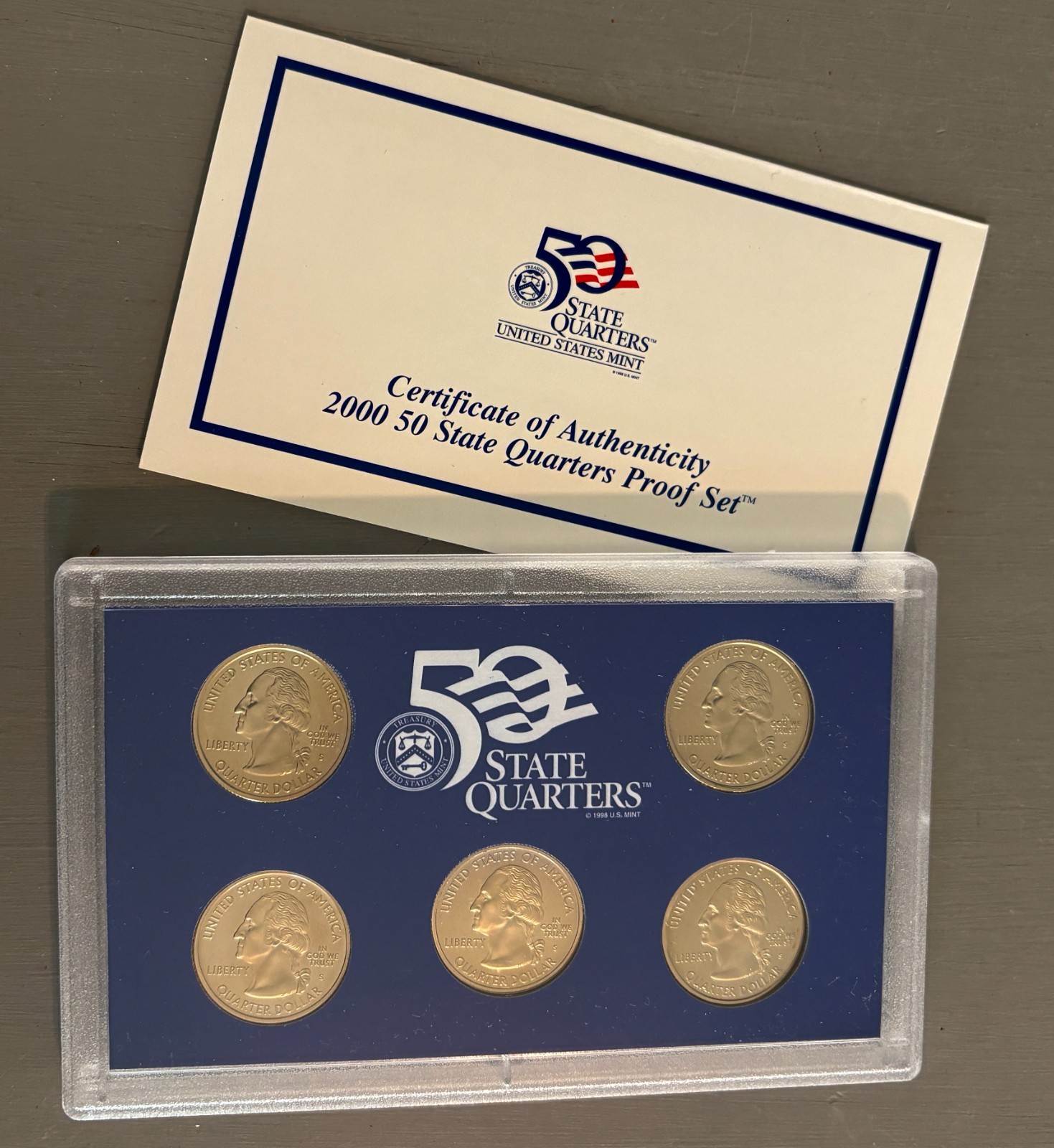 UNITED STATES MINT 50 STATE QUARTERS PROOF SET 2000