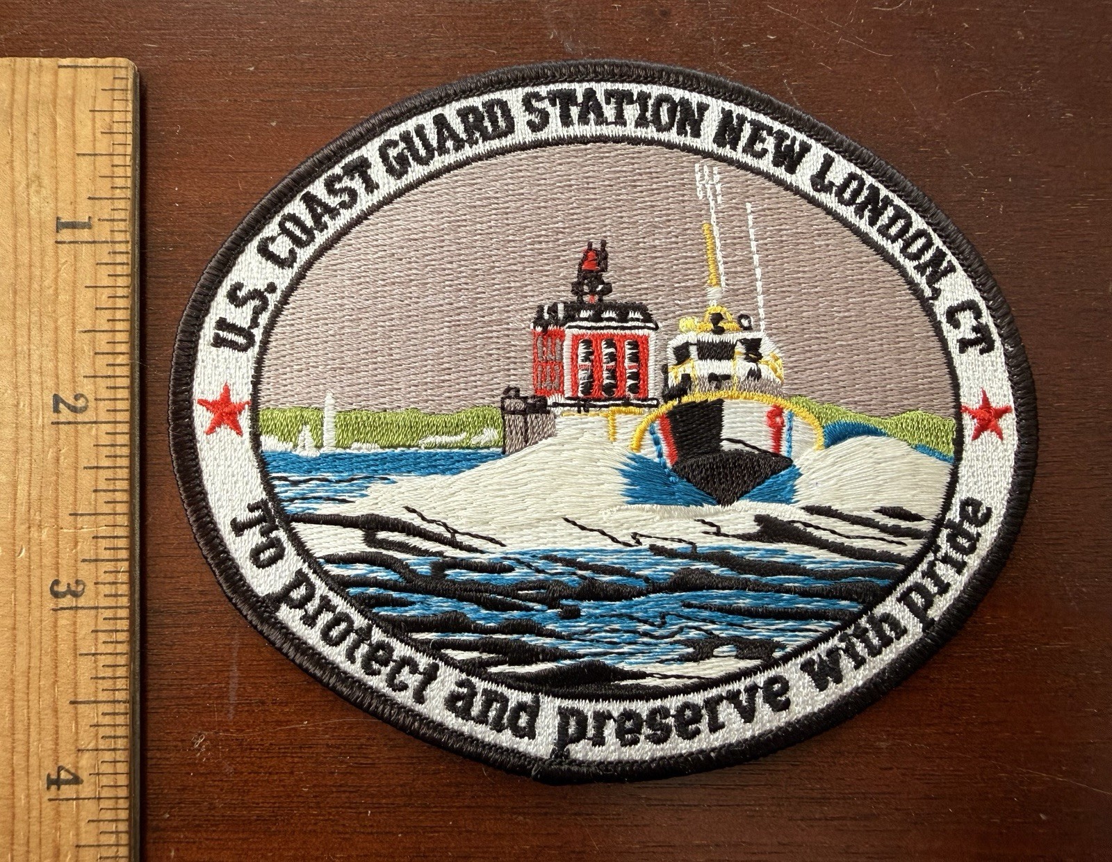 US Coast Guard Station New London,CT To Protect And Presere With pride Patch