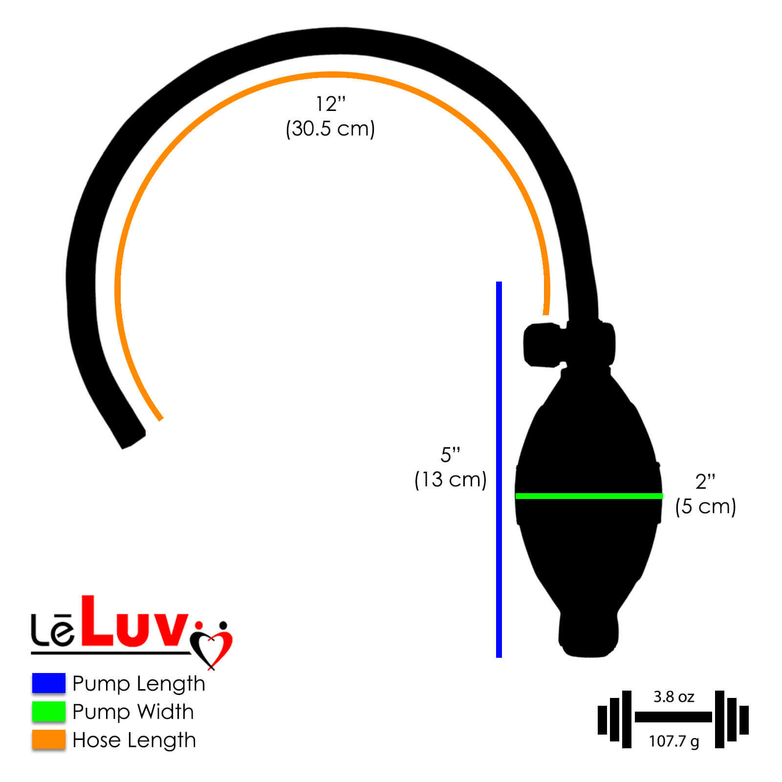 LeLuv Vibrating Penis Pump EasyOp Bgrip with Black and Clear Sleeves