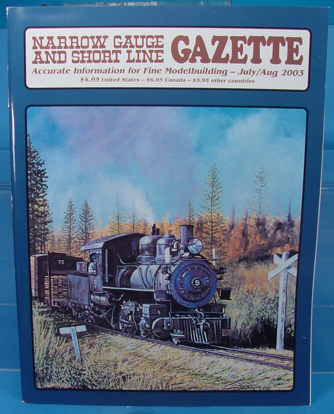 On3,On30,SN3,HOn3 NARROW GAUGE AND SHORT LINE GAZETTE MAGAZINE JUL/AUG 2003