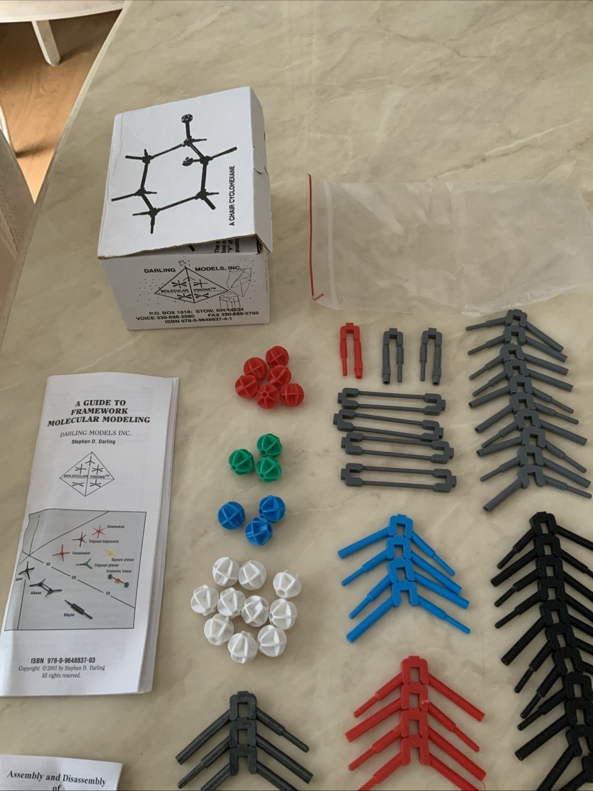 MOLECULAR VISIONS ORGANIC CHEMISTRY FLEXIBLE MODEL KIT, DARLING MODELS
