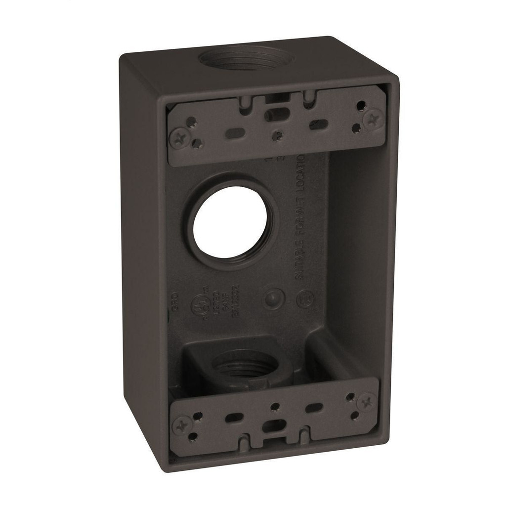 TayMac SB375Z 3/4" WP Box 3-Gang PVC Outdoor Electrical Enclosure