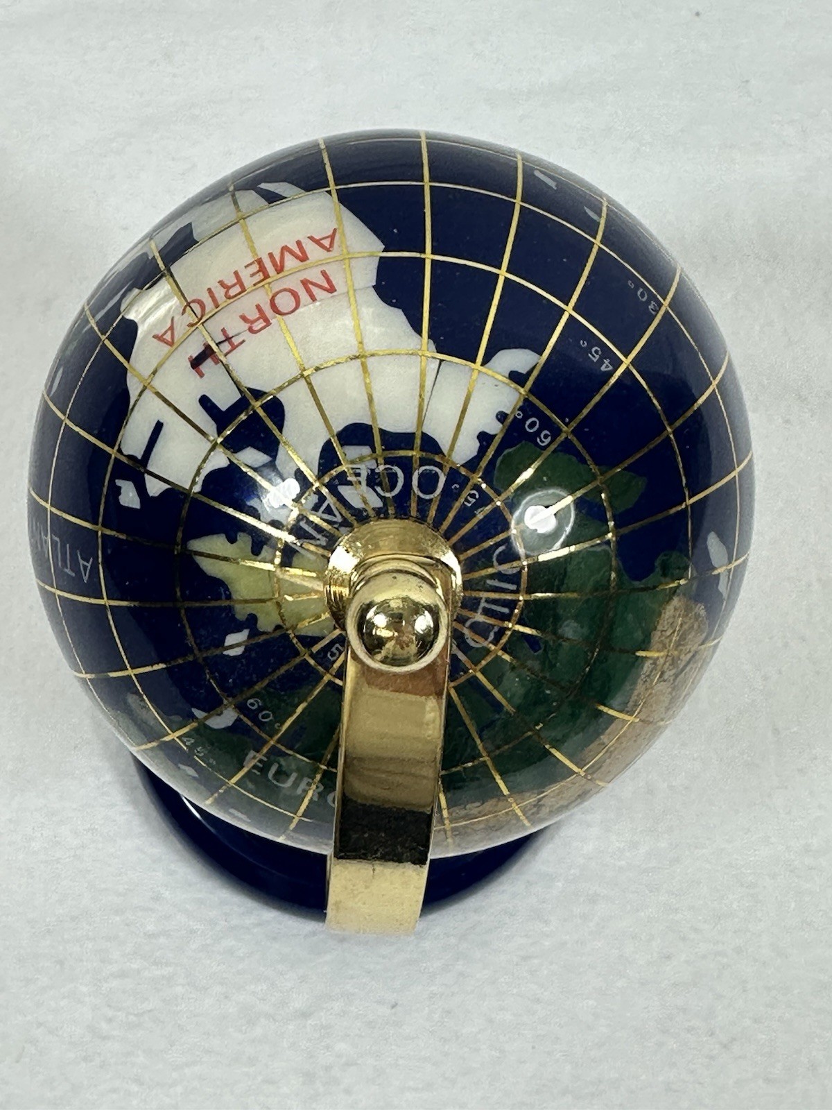 Gemstone Globe Small Blue Tabletop World 6.5"X3"