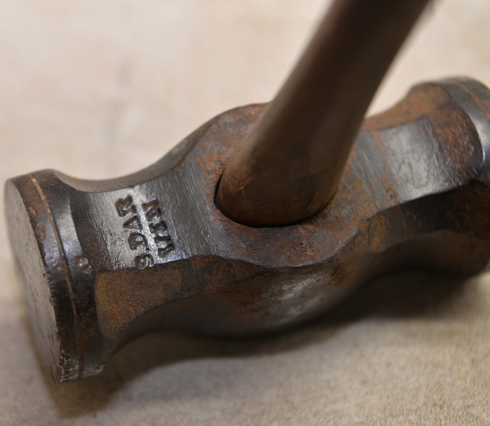 Rare S Darwin blacksmith copper silver smith double face raising hammer tool