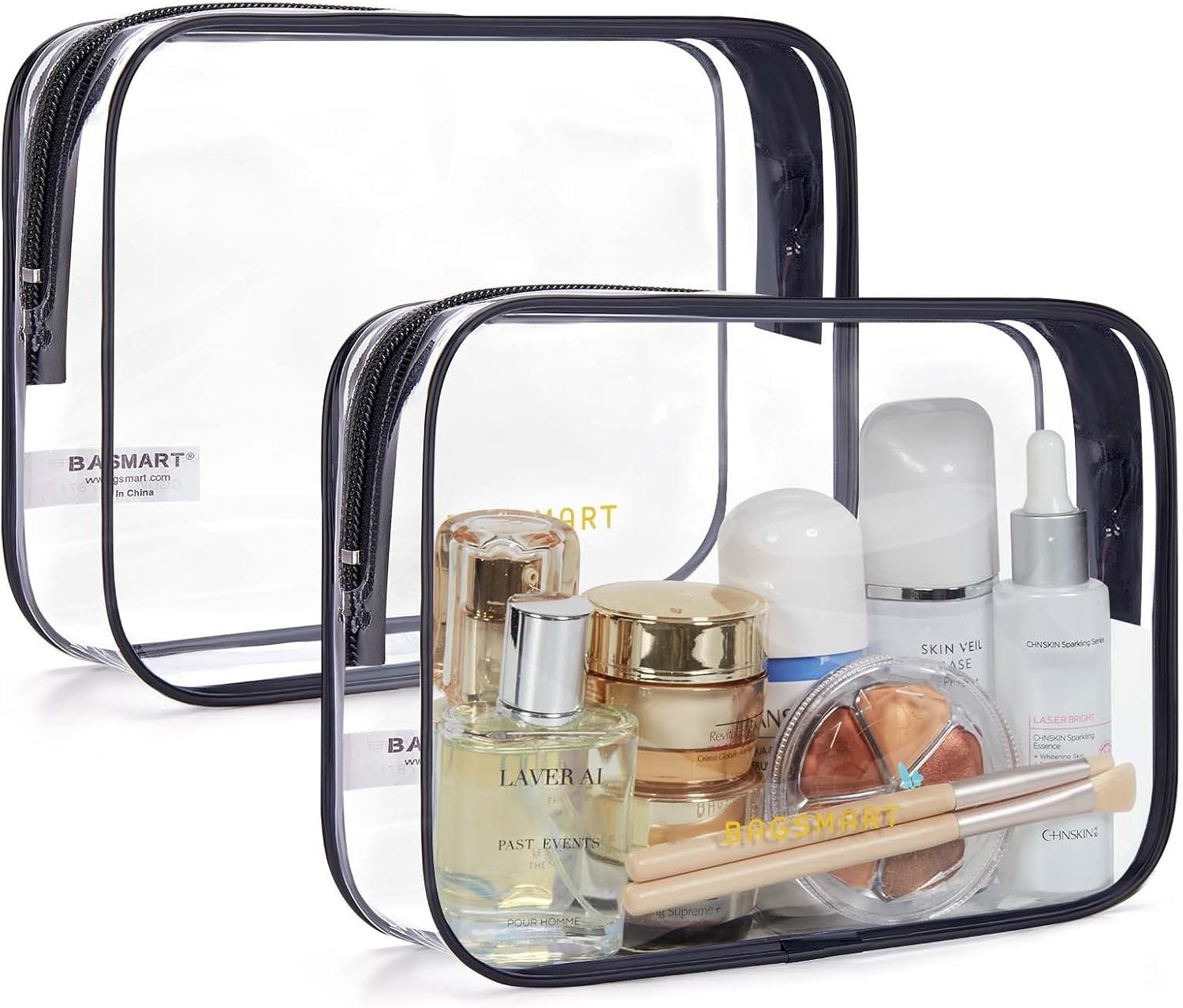 TSA Approved Toiletry Bag,2 Pack Clear Toiletry Bag, Quart Size Travel Essential