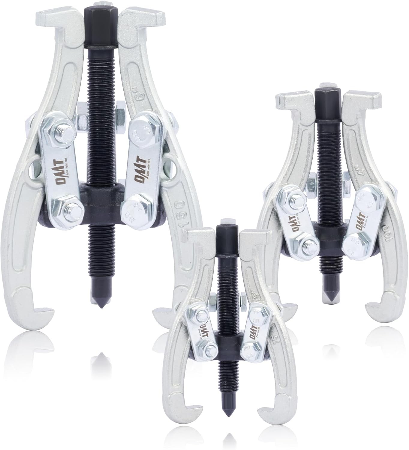 Orion Motor Tech Gear Puller Set, 3" 4" 6" 3 Jaw Kit for 3 4 6, silver