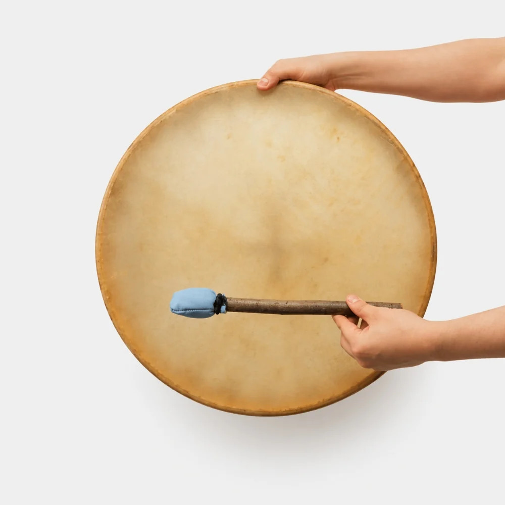 Cow Hide Shamanic Shaman Drum Round Ritual Music Sound Therapy 50cm
