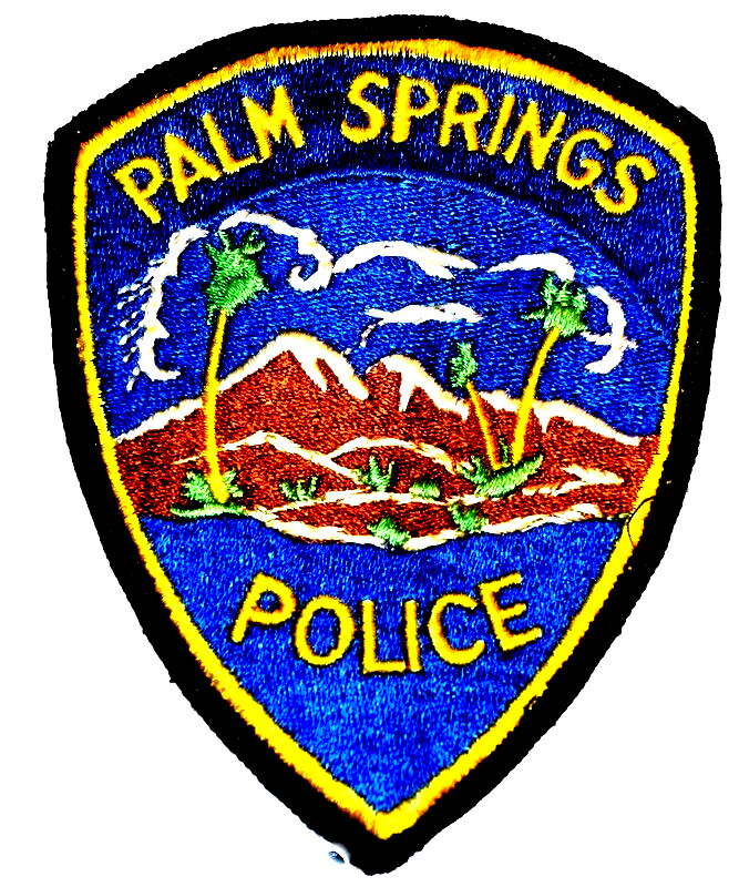PALM SPRINGS – POLICE - CALIFORNIA CA Sheriff Police Patch MOUNTING ON BACK USED