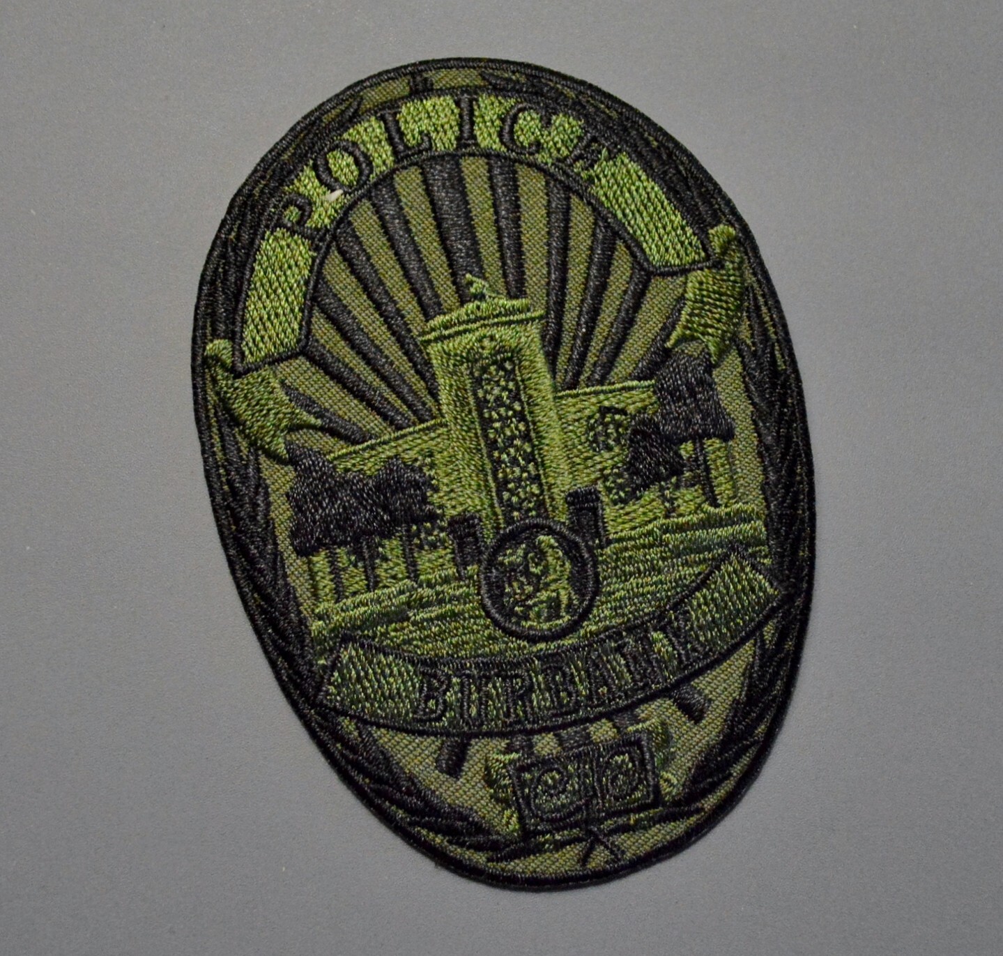 Burbank Police SWAT Subdued OD Patch ++ Mint LA County CA