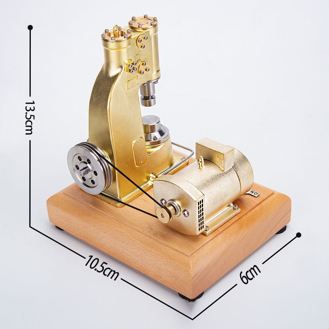 P50A Miniature Blacksmith Air Power Hammer Model - Operable Brass Collectible