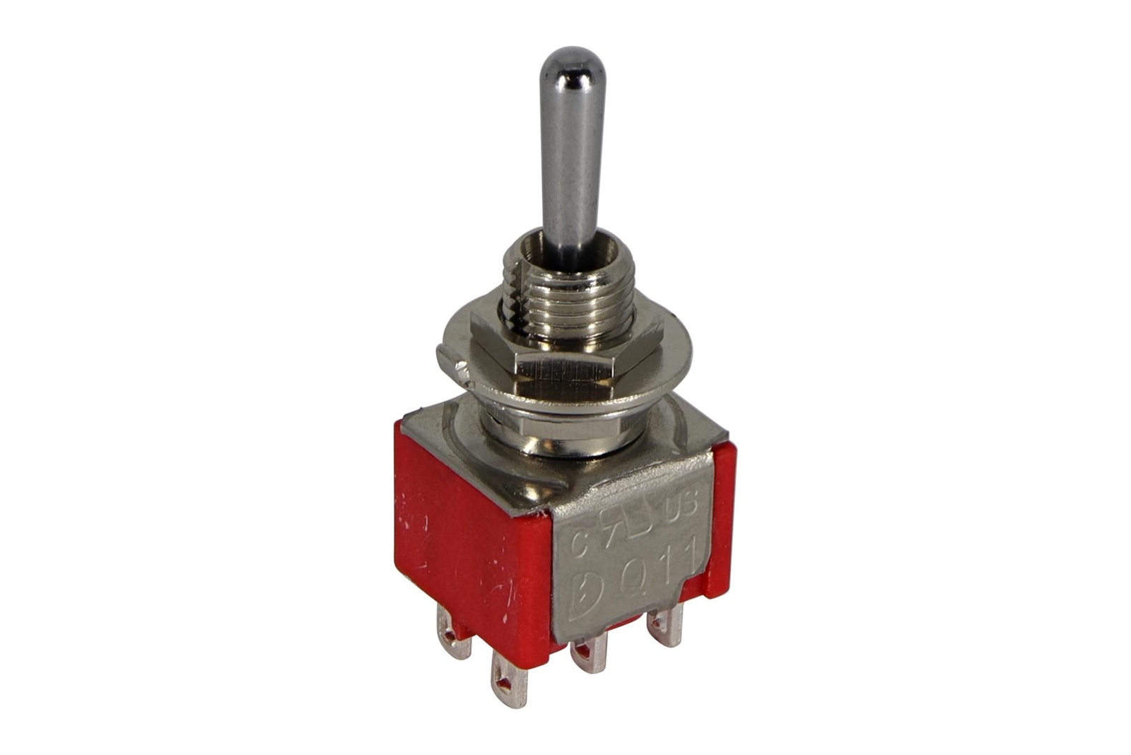 Mini Toggle Switch 3-way On-Off-On Round Lever Chrome