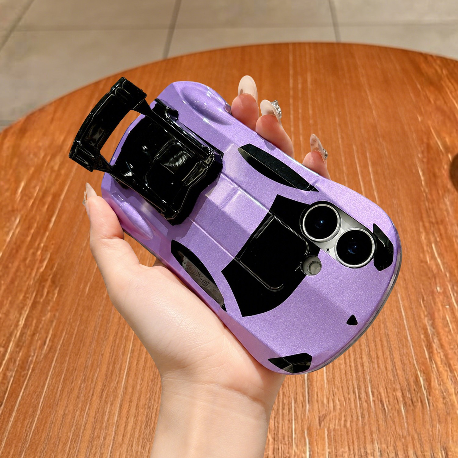 3D Race Sport Car Phone Case With Stand for iPhone 17 16 15 14 13 12 11 Pro Max