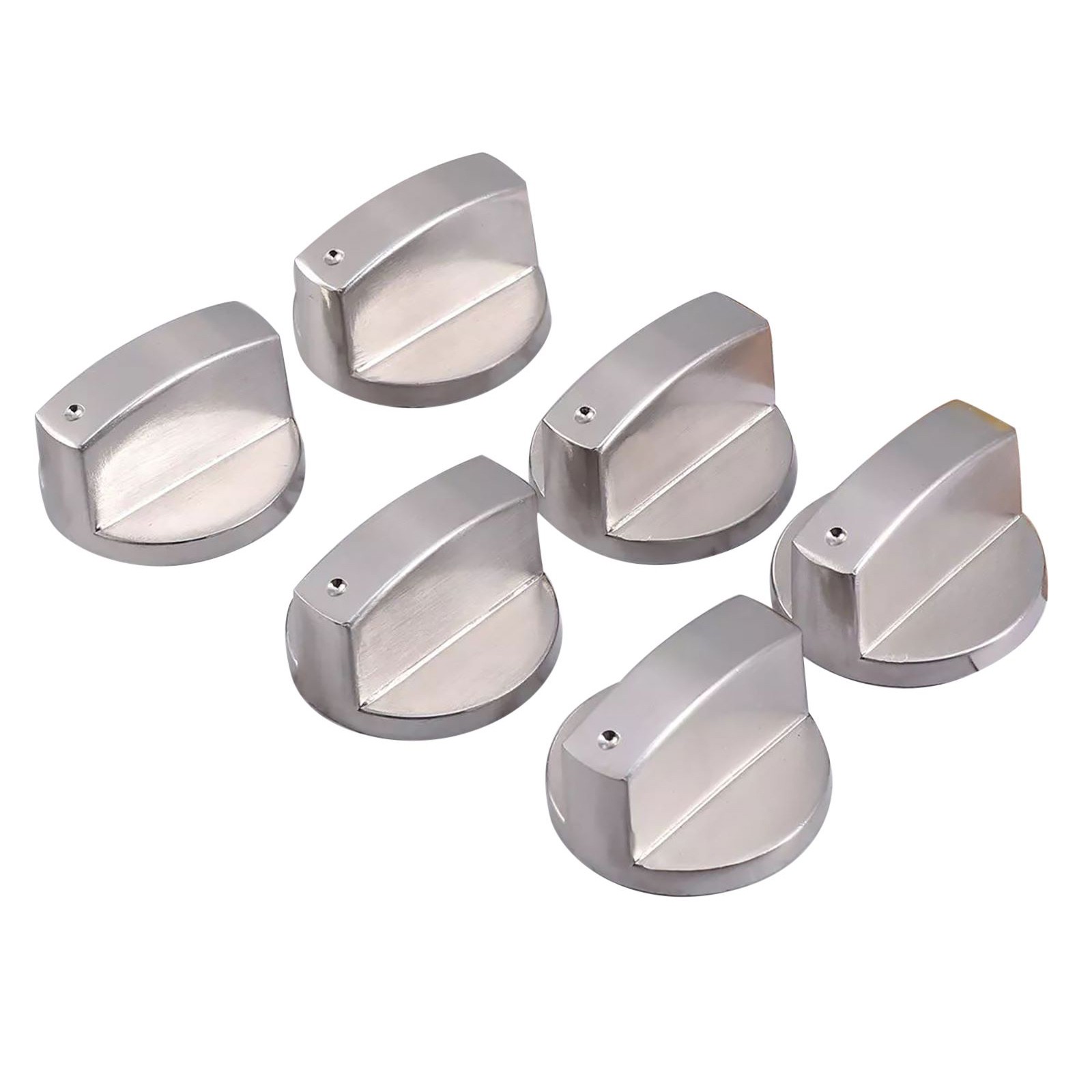6pcs Universal Gas Stove Knobs Cooker Oven Kitchen Control Metal Replace