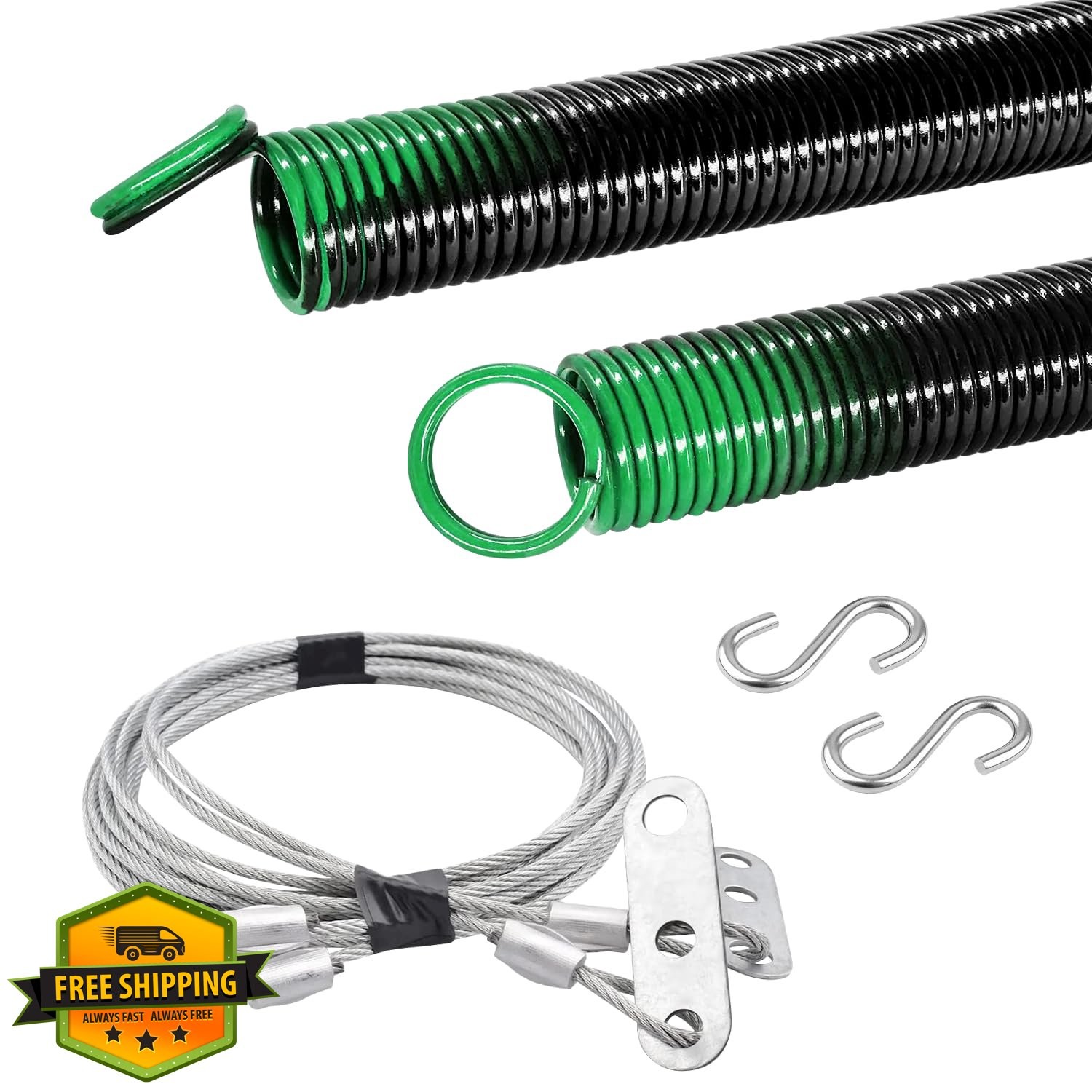 HardwareX Garage Door Springs, 7ft, 120LB Green