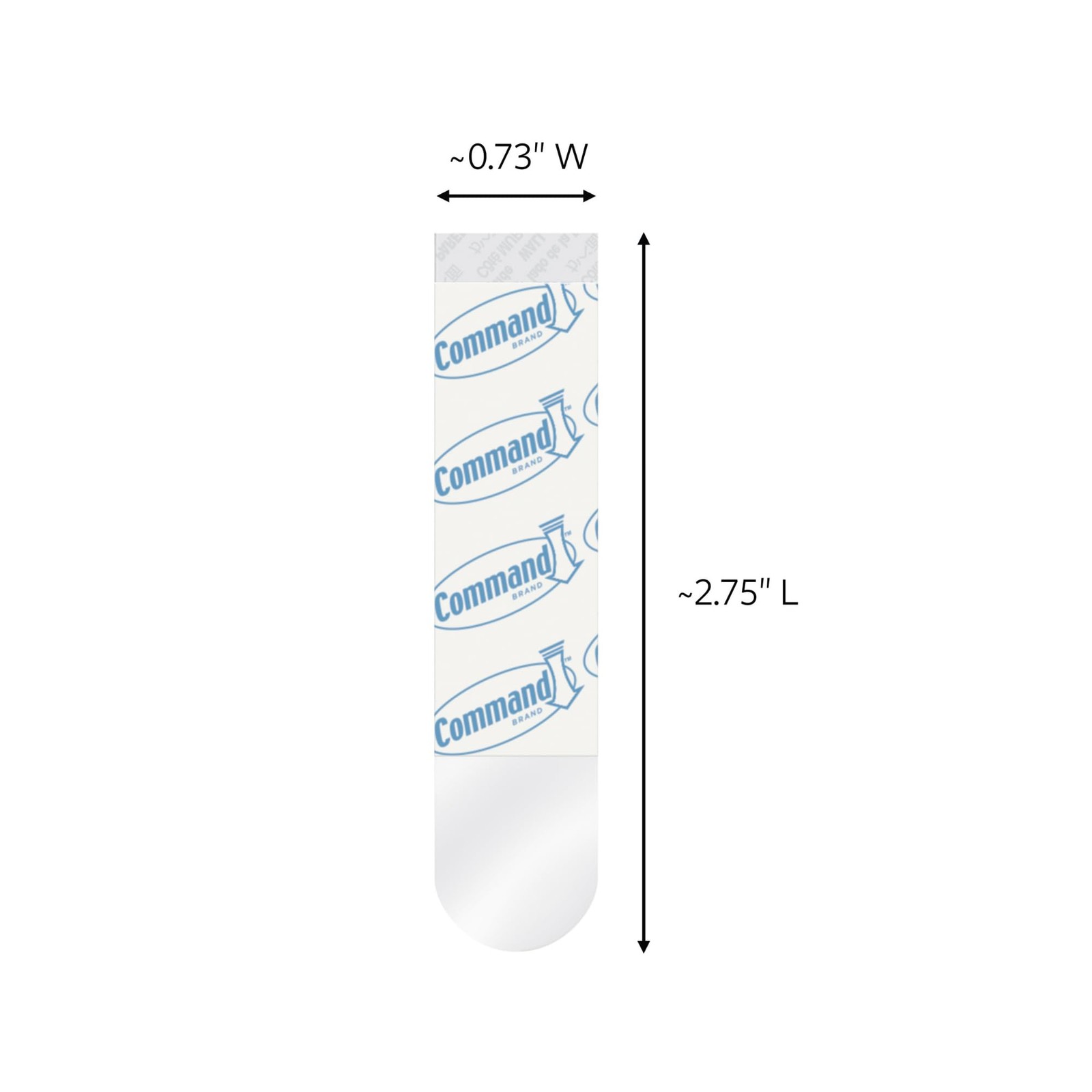 Command Refill Strips, Medium, Clear, 12-Strips 12 Clear
