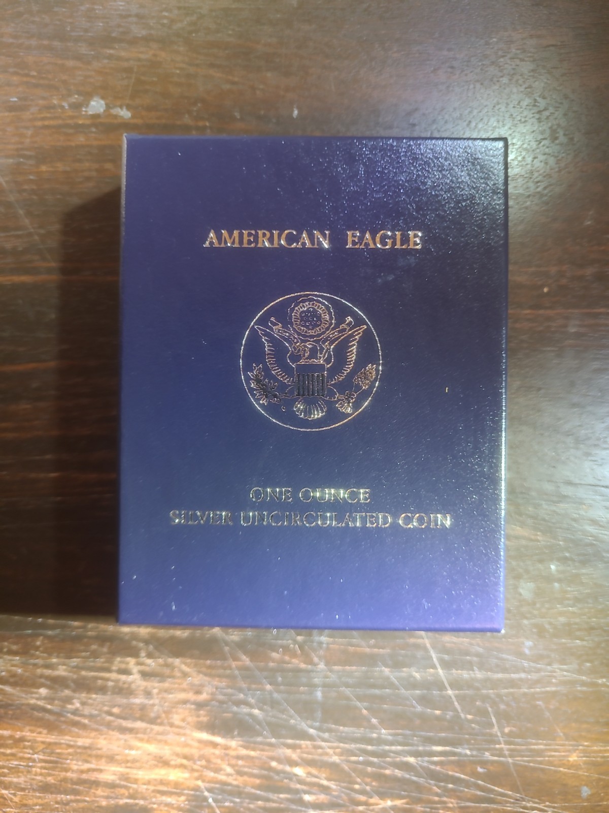 2008-W Burnished $1 American Silver Eagle Box, OGP & COA