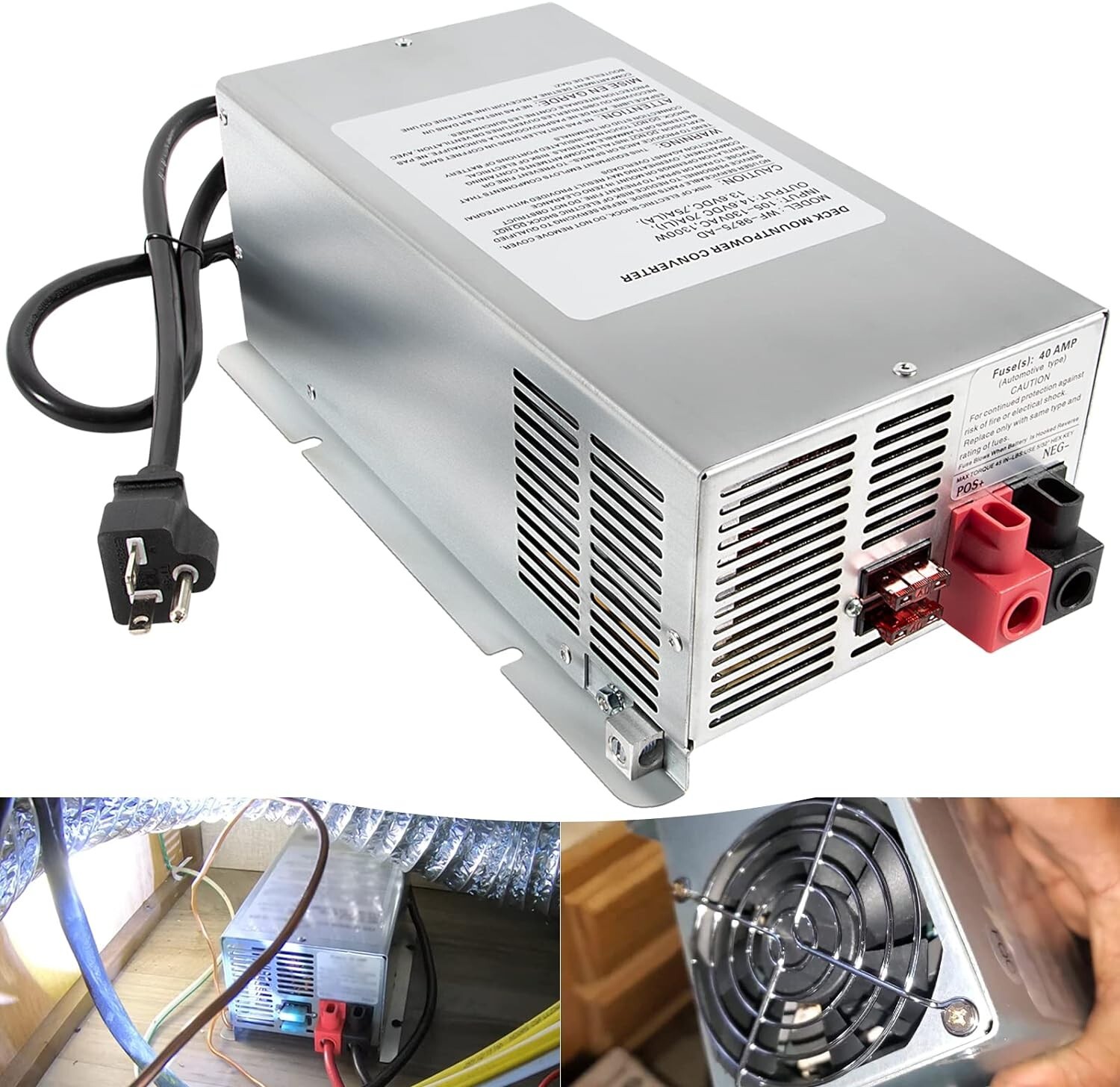 WF-9875 Converter Charger Deckmount 75 Amp DC Output
