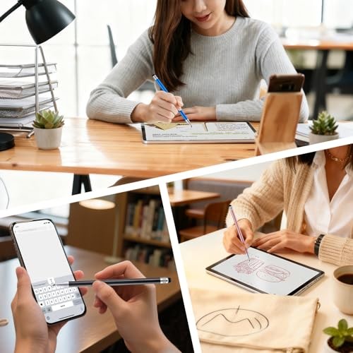 10 Pcs 2-in-1 Stylus Pen for Touchscreen, High Precision & Sensitivity Stylus