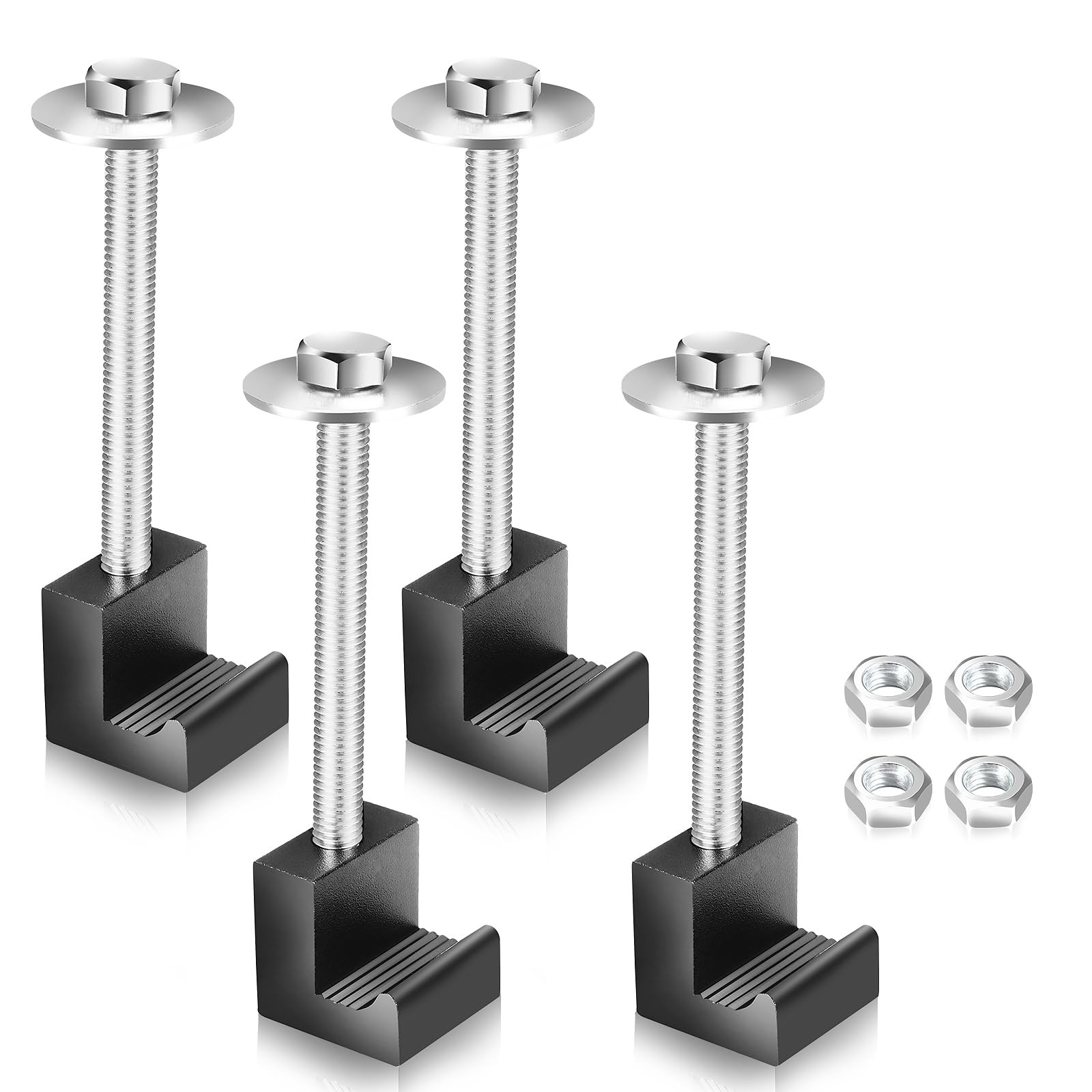 Upgraded Truck Tool Box Mounting Kit Comes With Fastening Nuts - Black