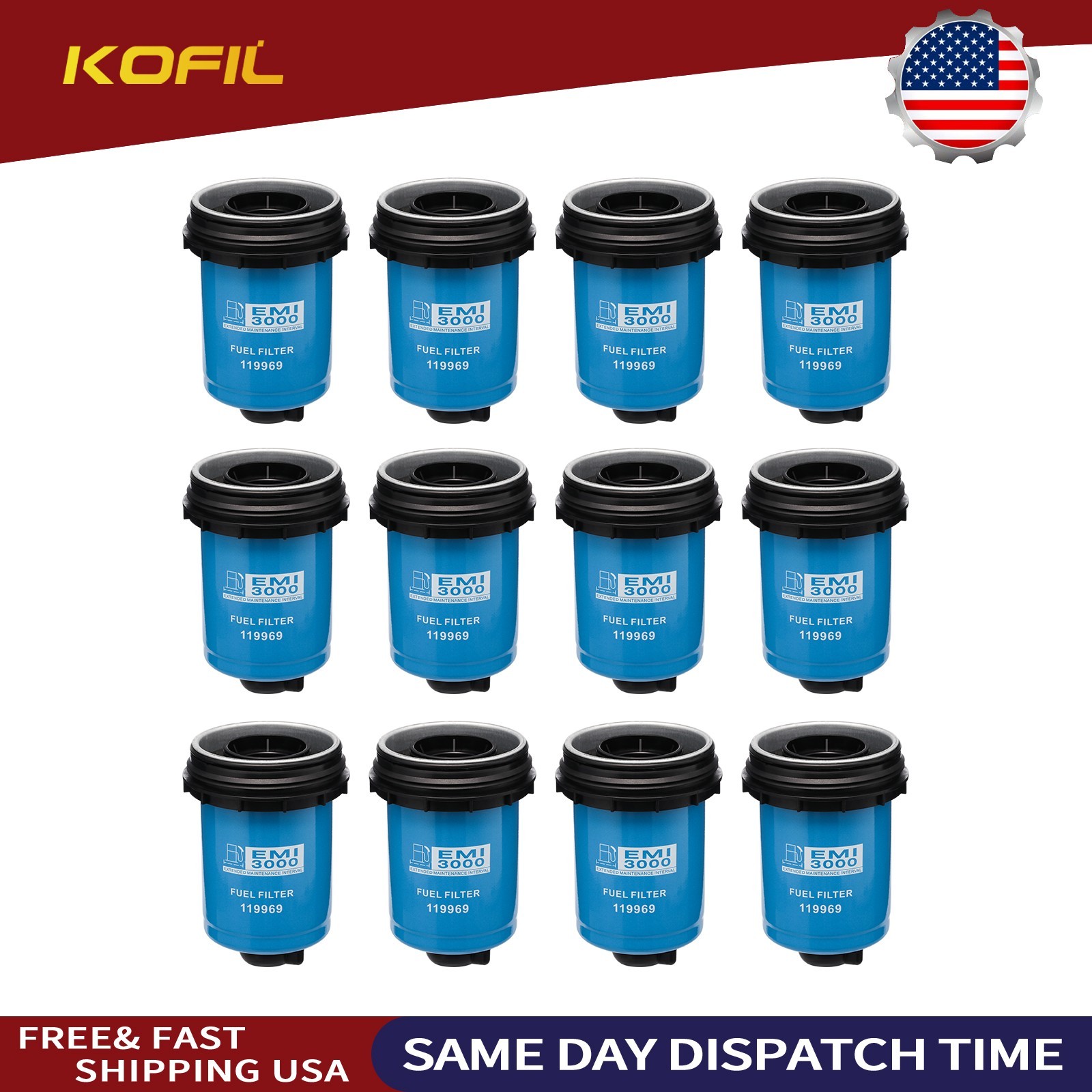 12Units Fuel Filter 11-9969 for Thermo king Precedent S Series Replacement