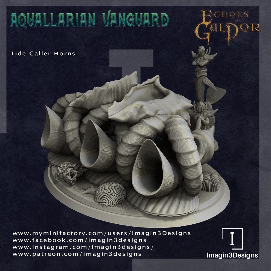 Tide Caller Horns | Aquallarian Vanguard | Imagin3Designs
