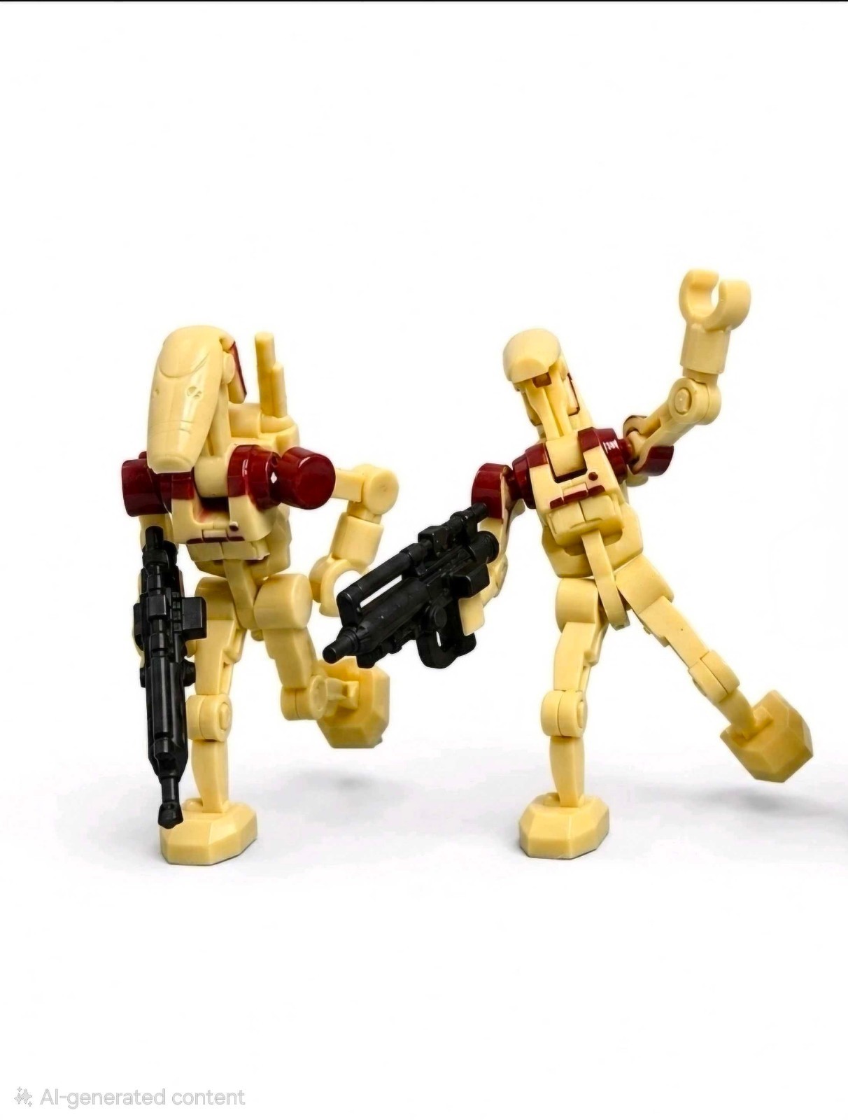 Set of 2 LEGO Star Wars Custom articulated Security Battle Droid minifigure