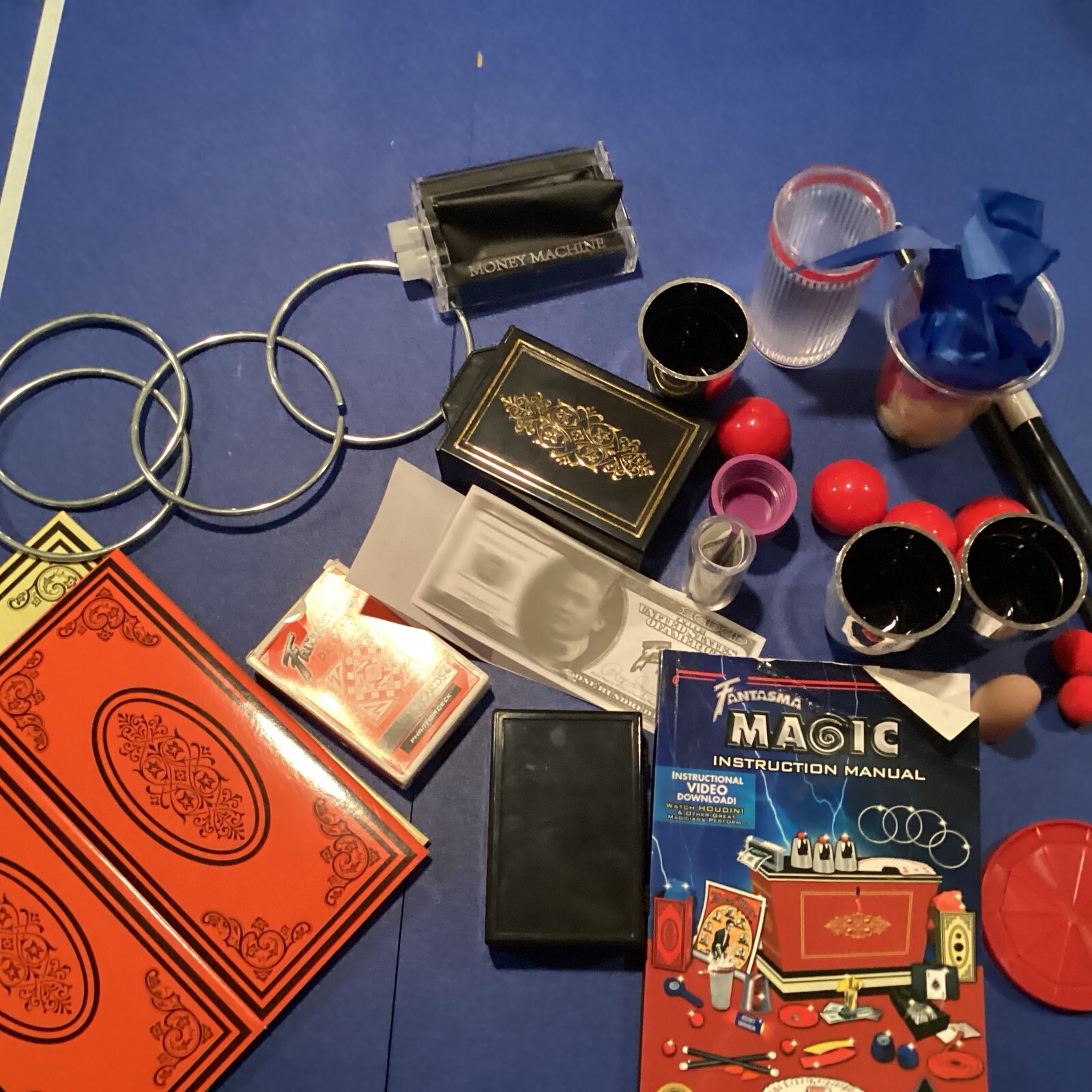 Used Magic Set Complete With Book Of Tricks And Lots Of Supplies
