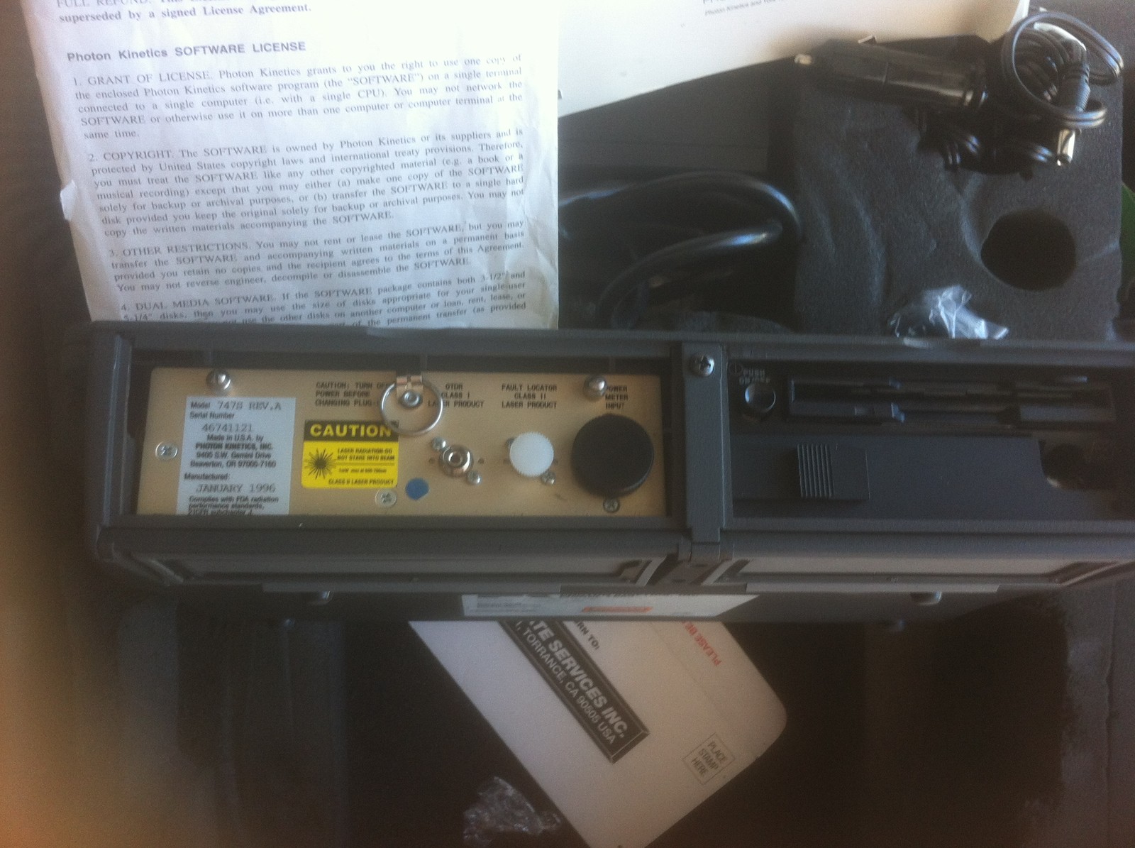Photon Kinetics GN Nettest 7500 Optical Time Domain Reflectometer w 747S