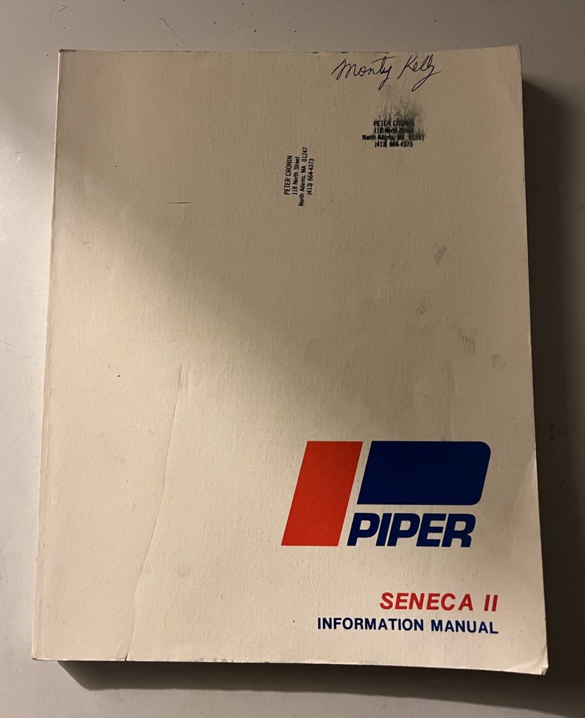 Piper PA-34-200T Seneca II Information Manual Handbook 761 593 1974