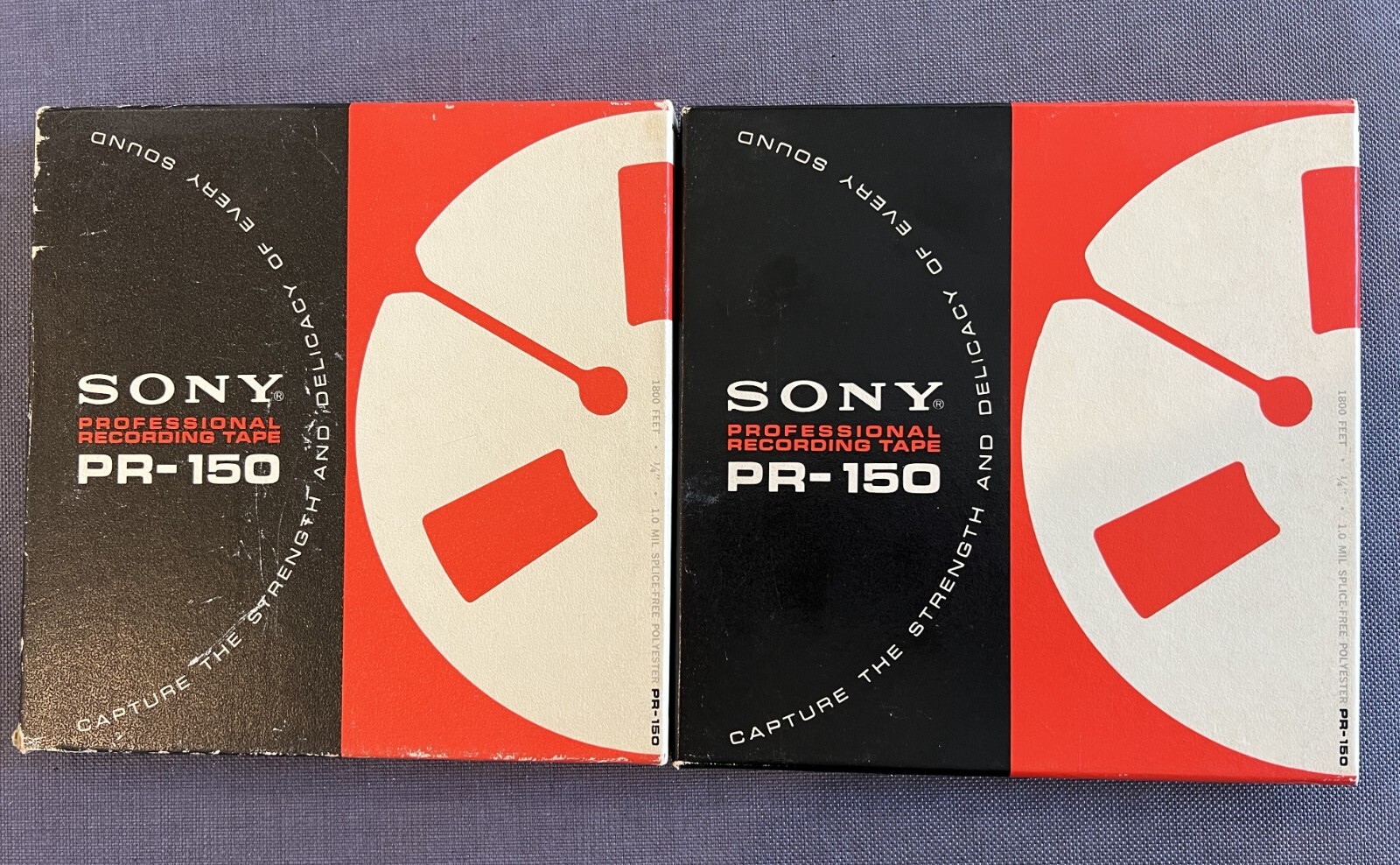 2 Vintage Reel to Reel Sound Tapes 7” Reel Sony Profession PR-150 Audiotape USED