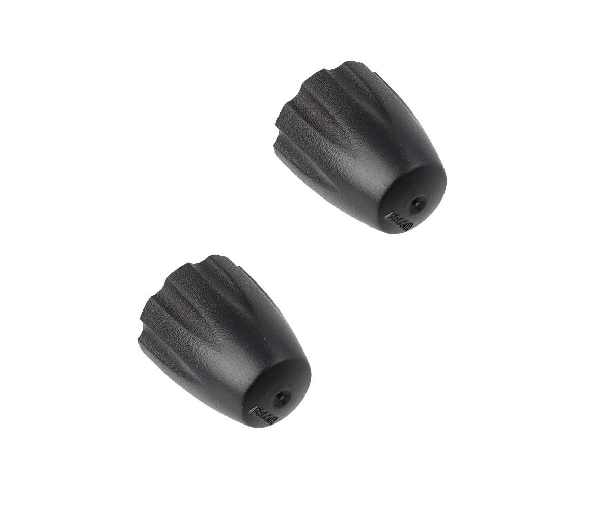 NEW! GENUINE 25MM LONG PVC AXLE/NUT GUARD IN BLACK SOLD BY PAIR