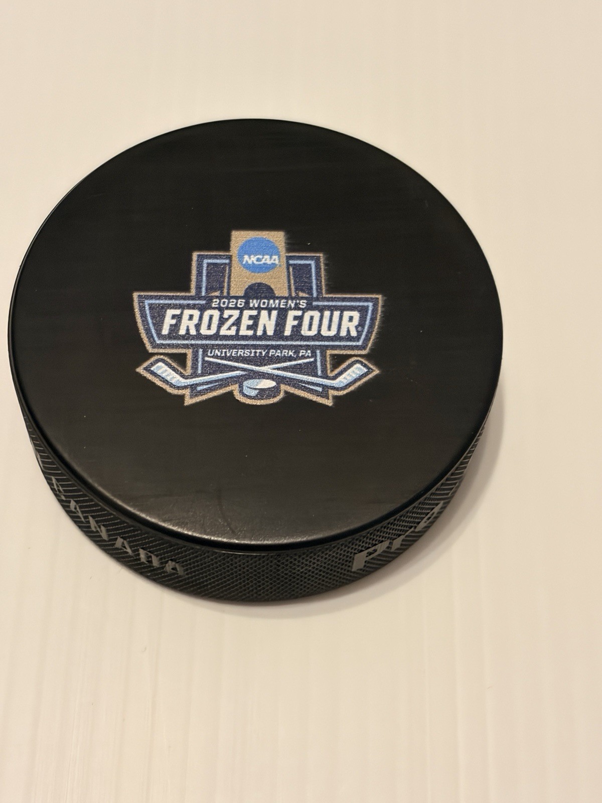 Women’s Frozen Four 2026 Hockey Puck Played At Penn State won by Wisconsin NEW