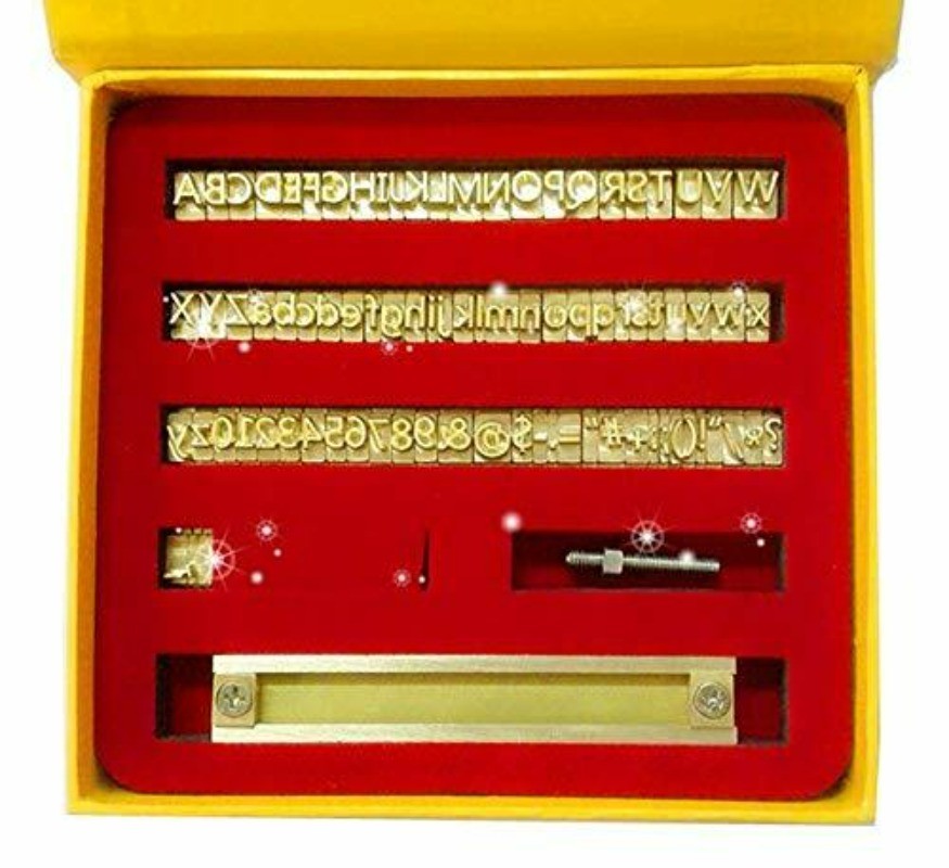 T-shaped Black Lettering Copper Mold, Embossing and Gold Stamping Mold